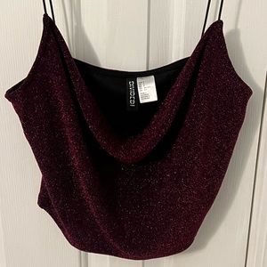 Sparkly Red Crop Top